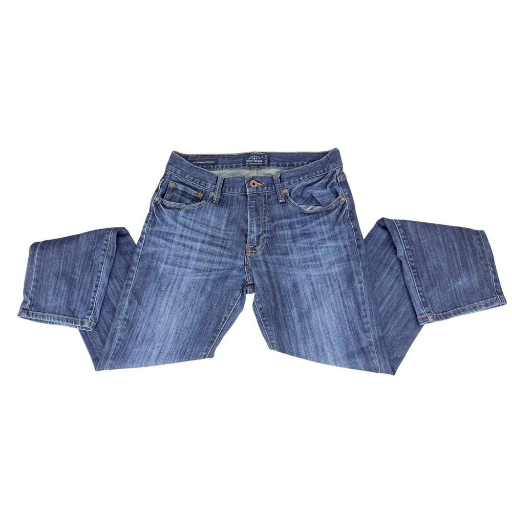 Lucky Brand 221 Original Straight Jeans Mens 30x32 Dark Wash Denim